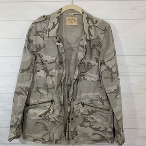 Lily Aldridge for Velvet Camo Military Jacket L